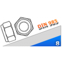 Nakrętka DIN 985 M8 kl. 8 stal ocynk.
