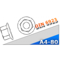 Nakrętka DIN 6923 M8 A4 Gładka