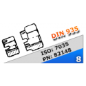 Nakrętka DIN 935 M10x1,25 stal kl.8 ocynk. Drobn.