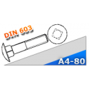 Śruba DIN 603 M5x30 A4 stal kwasoodporna