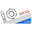 Nakrętka DIN 936 M36x1,5 stal kl.17H ocynk.