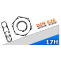 Nakrętka DIN 936 M36x3 stal kl.17H ocynk.