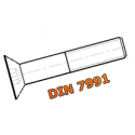 Śruba DIN 7991 M3x16 klasa 8.8 ocynk galwanizowany biały