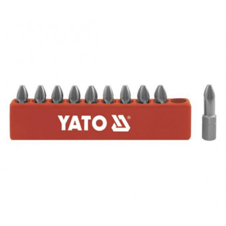 Końcówki wkrętakowe PZ2x25 mm, kpl. 10 szt. YATO