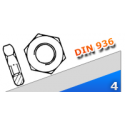 Nakrętka DIN 936 M48 kl. 04 ocynk.