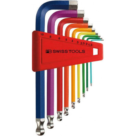 Zestaw 7 kluczy imbusowych kolorowych Swiss-tools