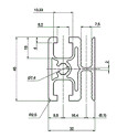 Konstrukcyjny Profil aluminiowy 32x45mm do montażu siatki