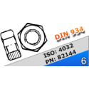 Nakrętka DIN 934 kl. 6 st. bez pokr. M4