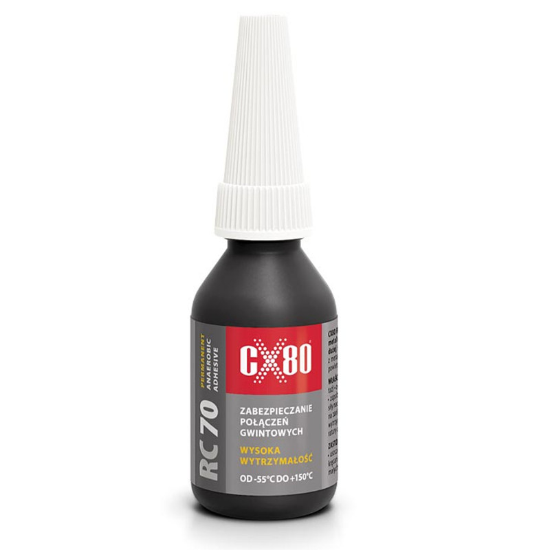 Klej do gwintów RC70 Trwałe Blokowanie 10 ml CX-80 Klej do gwintów RC70 Trwałe Blokowanie 10 ml CX-80