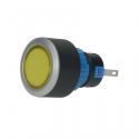 Kontrolka LAS1-AWY-D/Y/12/P,  podświetlenie LED 12V AC/DC, żółte, fi22, IP65, do lutowania, Onpow