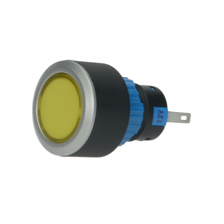 Kontrolka LAS1-AWY-D/Y/24/P,  podświetlenie LED 24V AC/DC, żółte, fi22, IP65, do lutowania, Onpow