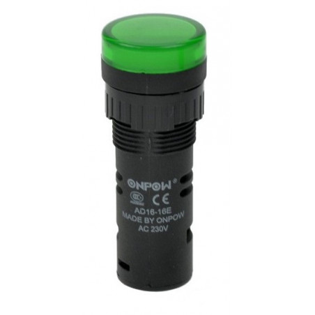 Kontrolka AD16-16E/G-230, 16mm, zielony