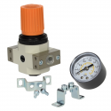 Reduktor ciśnienia 1/4&#34; mini, p.max 16BAR z manometrem