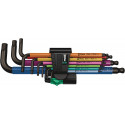 WERA 950 SPKL Multicolour Zestaw 9 kluczy trzpieniowych Hex-Plus z kulką
