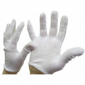 Rękawice bawełniane ze ściągaczem, białe