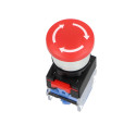 Przycisk bezpieczeństwa LAS0-B3Y-02TS/R, czerwony, bistabilny, grzybkowy