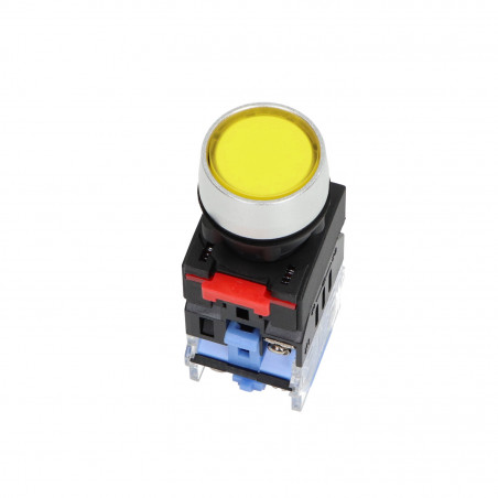Przycisk sterowniczy z podświetleniem LAS0-A3Y-11/Y/24, żółty, NO/NC, monostabilny