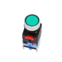 Przycisk sterowniczy z podświetleniem LAS0-A3Y-11/G/24, zielony, NO/NC, monostabilny