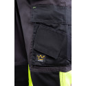 Spodnie do pasa flash Seven kings - kolor stalowo/żółty - rozmiar 50