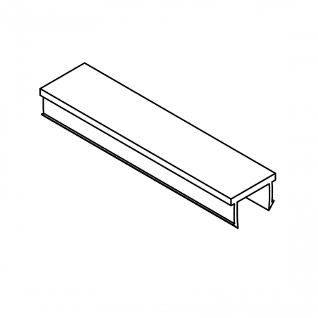Profil zaślepiający do kabli (szary, aluminiowy) 40-10, 45-10 i 50-10 - 800 mm