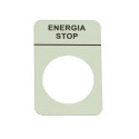 Tabliczka aluminiowa z oznaczeniem &#34;ENERGIA STOP&#34;