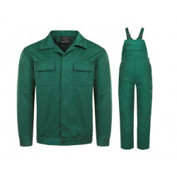 Ubranie robocze bluza i spodnie ogrodniczki Master Art.Mass zielone 170x98-102x112