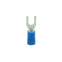 Końcówka M4 widełkowa izolowany KWIM4B niebieski proste na przewód 1,5÷2,5mm2 cynowane zaciskany