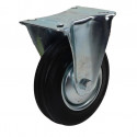 Kółko stałe fi 75mm gumowe z płytą montażową, nośność 50 kg 4002 - 75x20