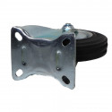 Kółko stałe fi 75mm gumowe z płytą montażową, nośność 50 kg 4002 - 75x20
