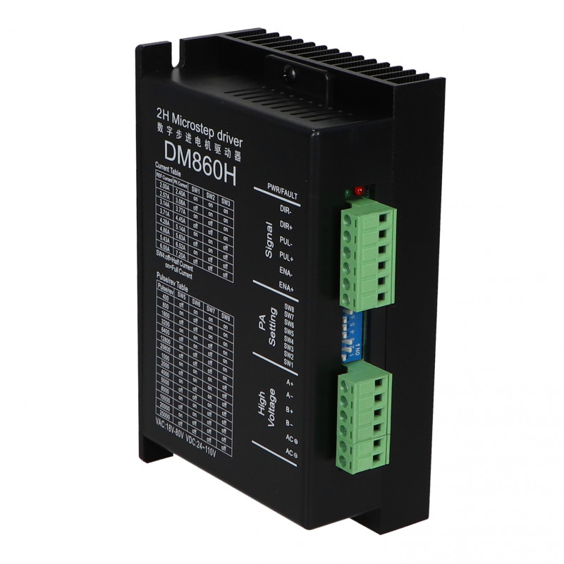Sterownik silnika krokowego DM860H 7.2A, 110VDC, krok/kierunek Sterownik silnika krokowego DM860H 7.2A, 110VDC, krok/kierunek