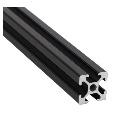 Konstrukcyjny Profil aluminiowy czarny 20x20 rowek 6 - 200mm