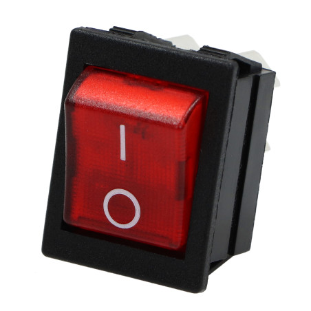Przełącznik klawiszowy (kołyskowy) C1553ALBR3 ON-OFF czerwony Bulgin