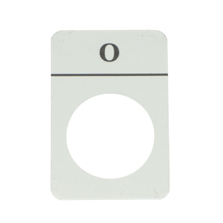Tabliczka aluminiowa z oznaczeniem "O"