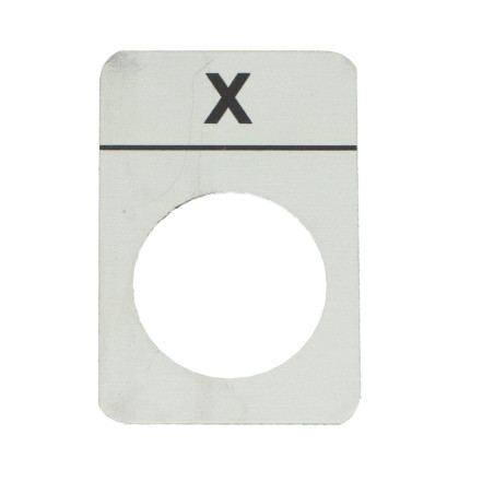Tabliczka aluminiowa z oznaczeniem "X"