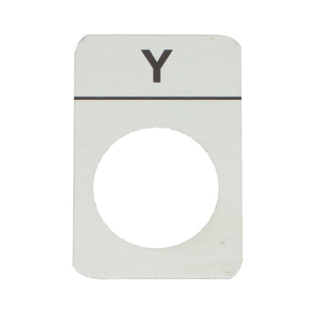 Tabliczka aluminiowa z oznaczeniem "Y"