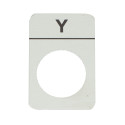 Tabliczka aluminiowa z oznaczeniem &#34;Y&#34;