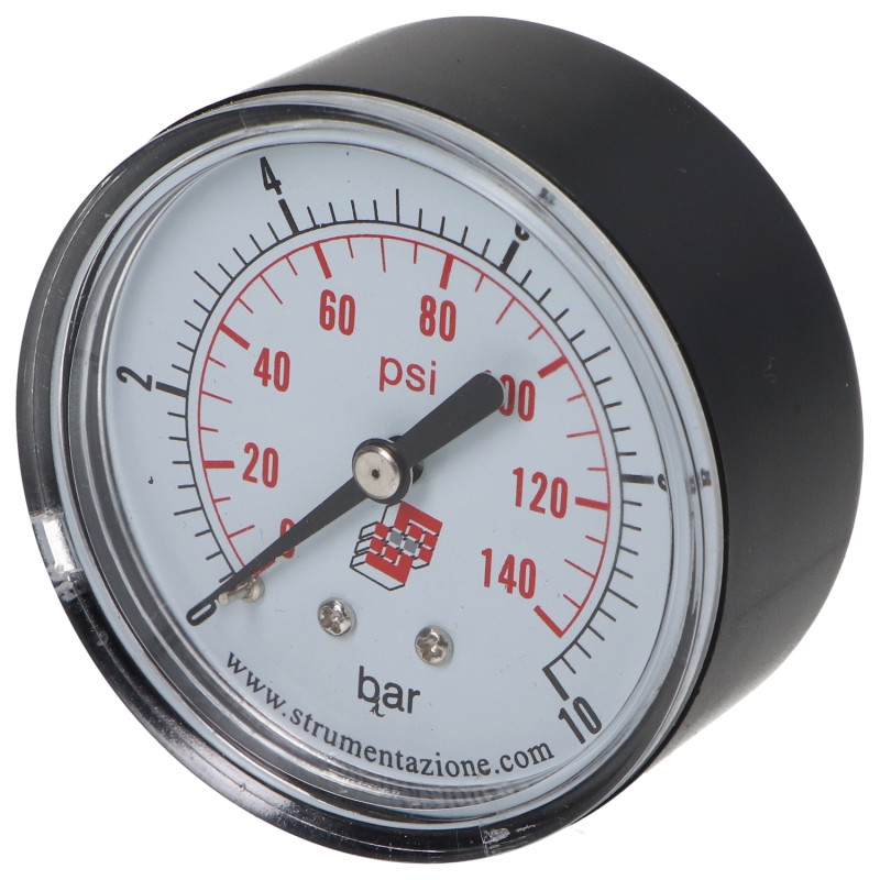 Manometr radialny 0-10 bar, G 1/4, 63 mm Manometr radialny 0-10 bar, G 1/4, 63 mm