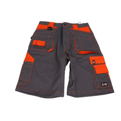 Spodnie do pasa krótkie DAVID szaro-pomarańczowe - rozmiar 46 p. 76-80