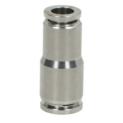Złączka pneumatyczna redukcyjna wtykowa prosta, przelotowa do węża fi 10-8 mm, stal nierdzewna Złączka pneumatyczna redukcyjna wtykowa prosta, przelotowa do węża fi 10-8 mm, stal nierdzewna