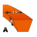 Pas klinowy A13x8-2420 (A95) GATES