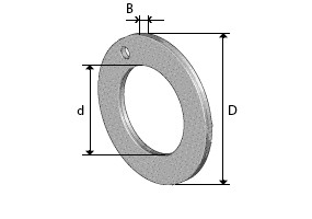 Pierścień ślizgowy PAW32 P10 INA - rysunek techniczny