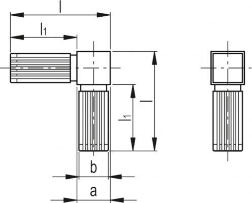 Łączniki kwadratowe STC-2A-2W - Łącznik dwuosiowy, dwukierunkowy