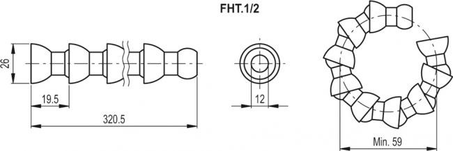 Modułowe systemy przewodów do chłodziwa FH.1/2 - Zestaw z przewodami o średnicy 1/2”, technopolimer