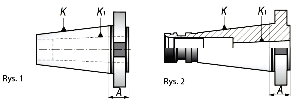 Tuleja redukcyjna ISO40.A14.MK2FV - rysunek techniczny
