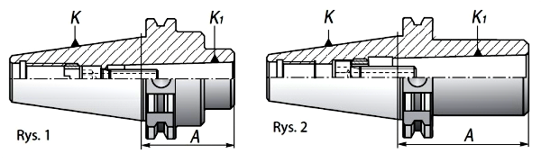 Tuleja redukcyjna DIN50.A45.MK1S - rysunek techniczny