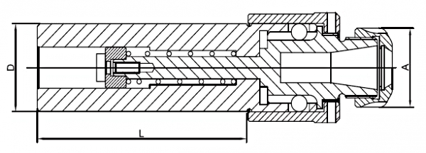 Oprawka pływająca PM25 x 57 x ER25 - rysunek techniczny