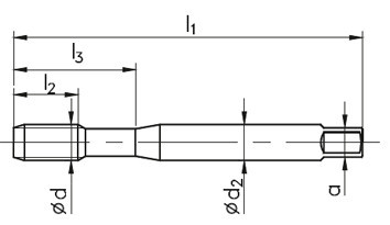 Gwintownik FANAR DIN-374-E M18x1,5 6H R45 SE S-NC - rysunek techniczny