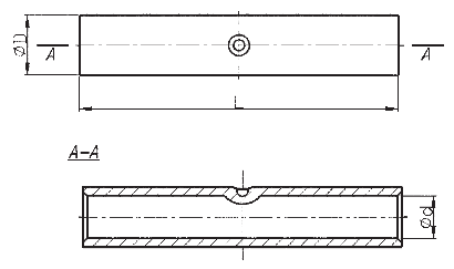 Końcówka kablowa ALC 120/10 łącząca - rysunek techniczny