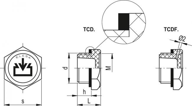 Korki wlewowe TCD. - Technopolimer, temperatura pracy do 100°C
