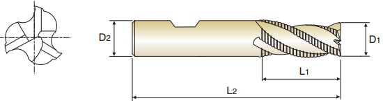 Frezy VHM długie do obróbki zgrubnej (Z-3)